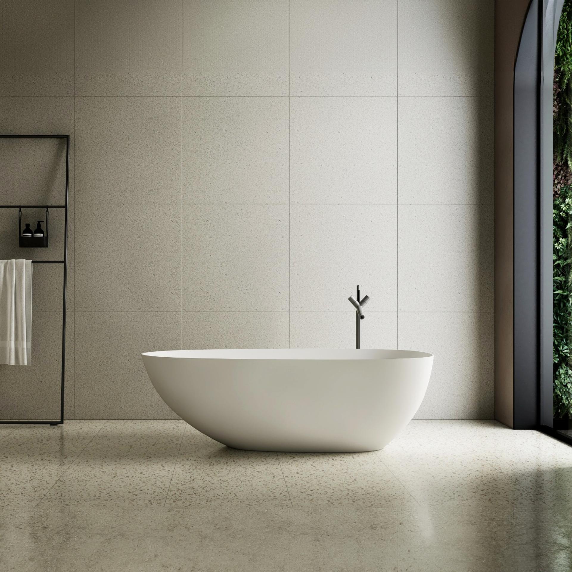 Striped Freestanding Soaking Bathtub