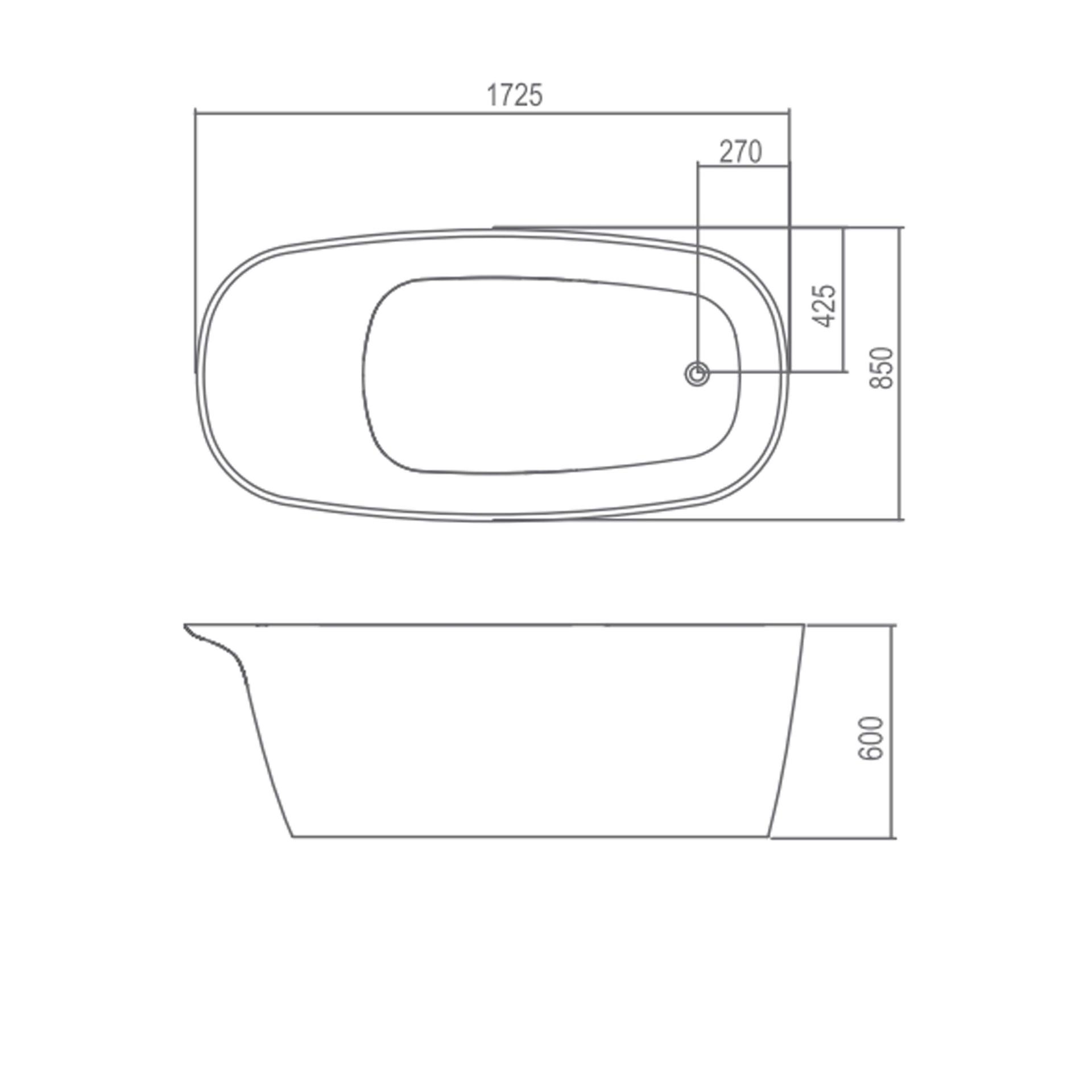 Sunstruck Freestanding Soaking Acrylic Bathtub image 2