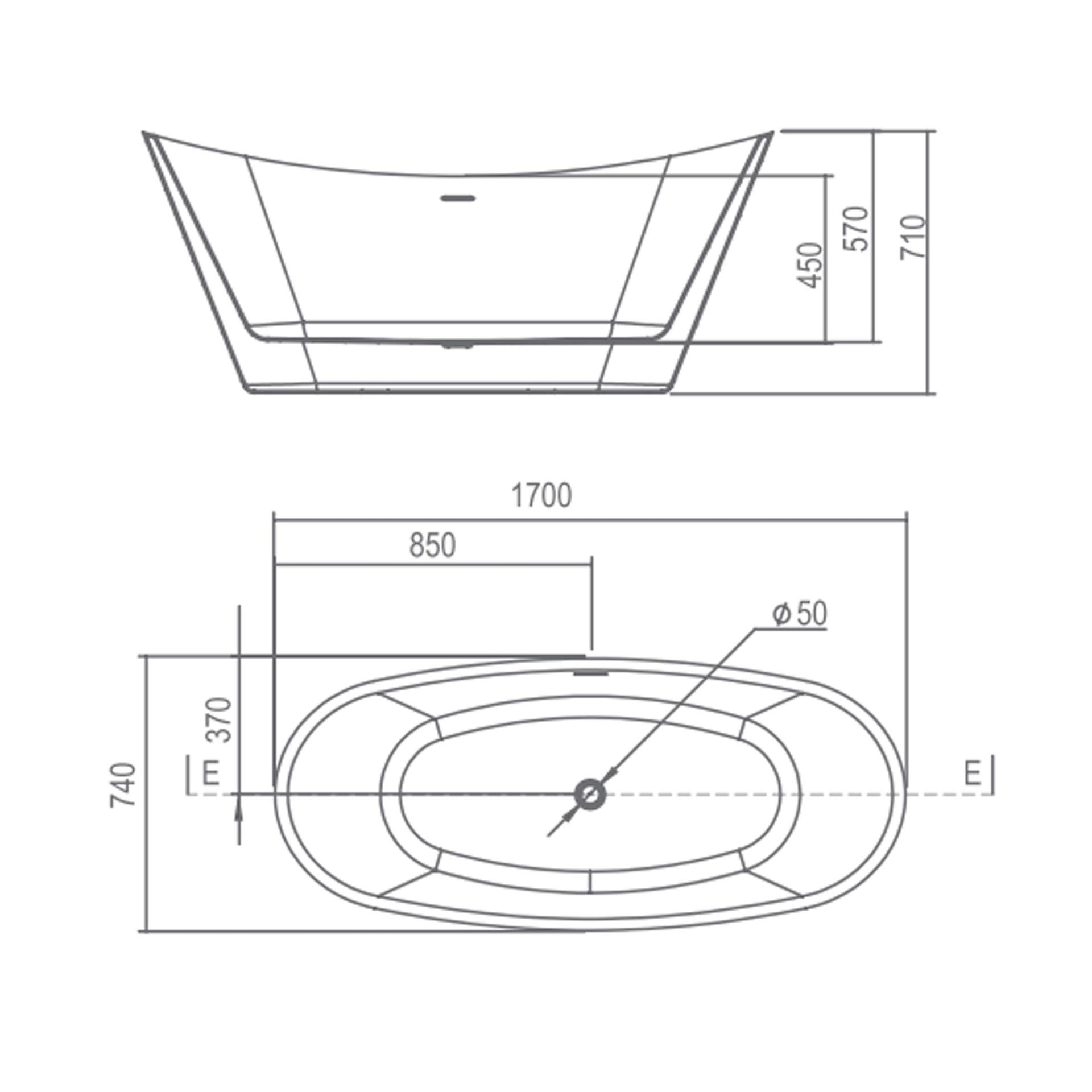 Abrazo  Freestanding Soaking Acrylic Bathtub image 2