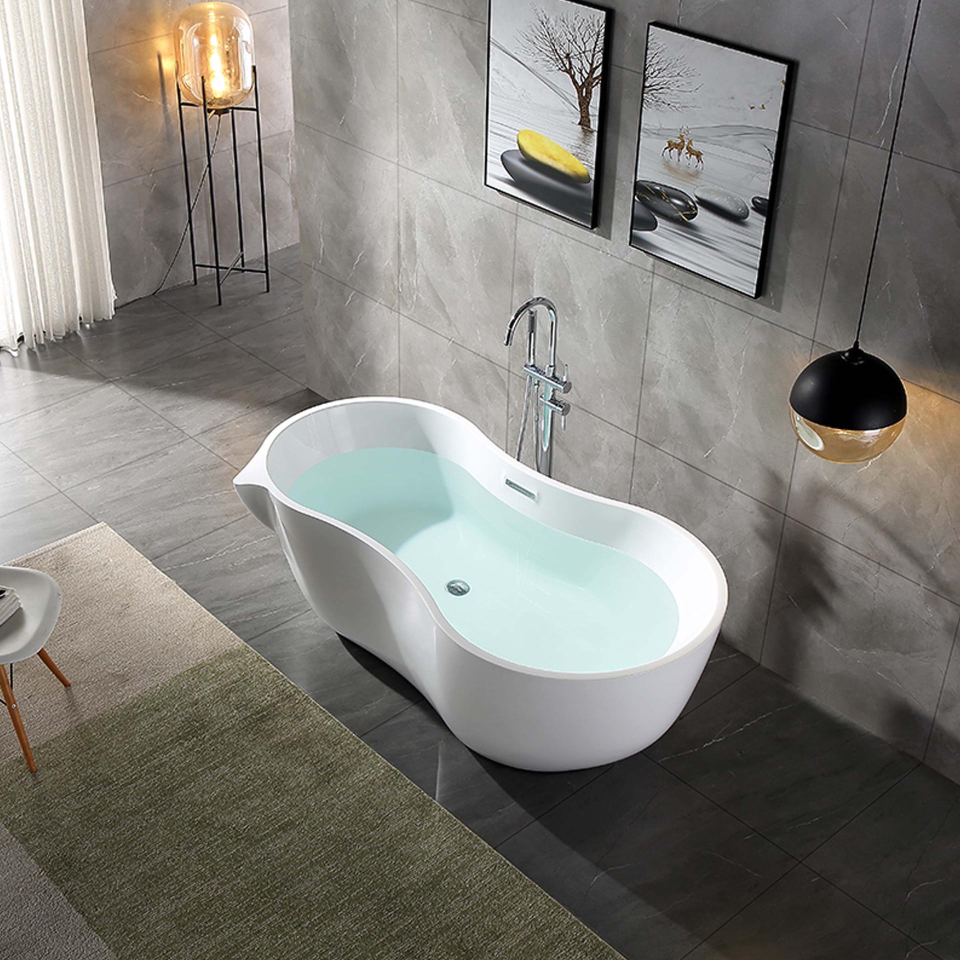 Underscore  Freestanding Soaking Acrylic Bathtub