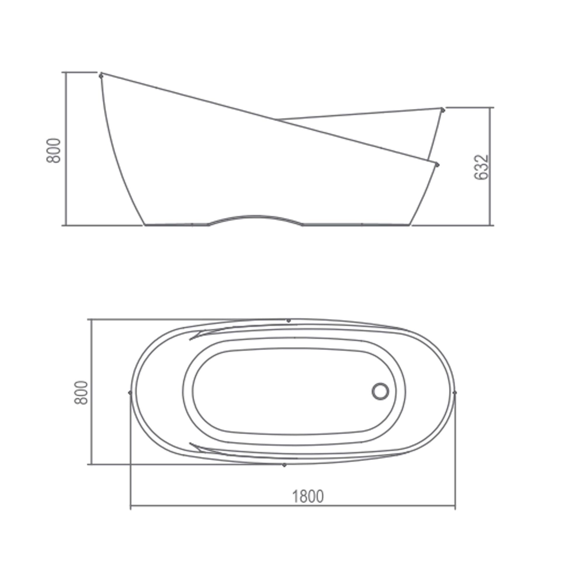 Eternity Freestanding Soaking Acrylic Bathtub image 2