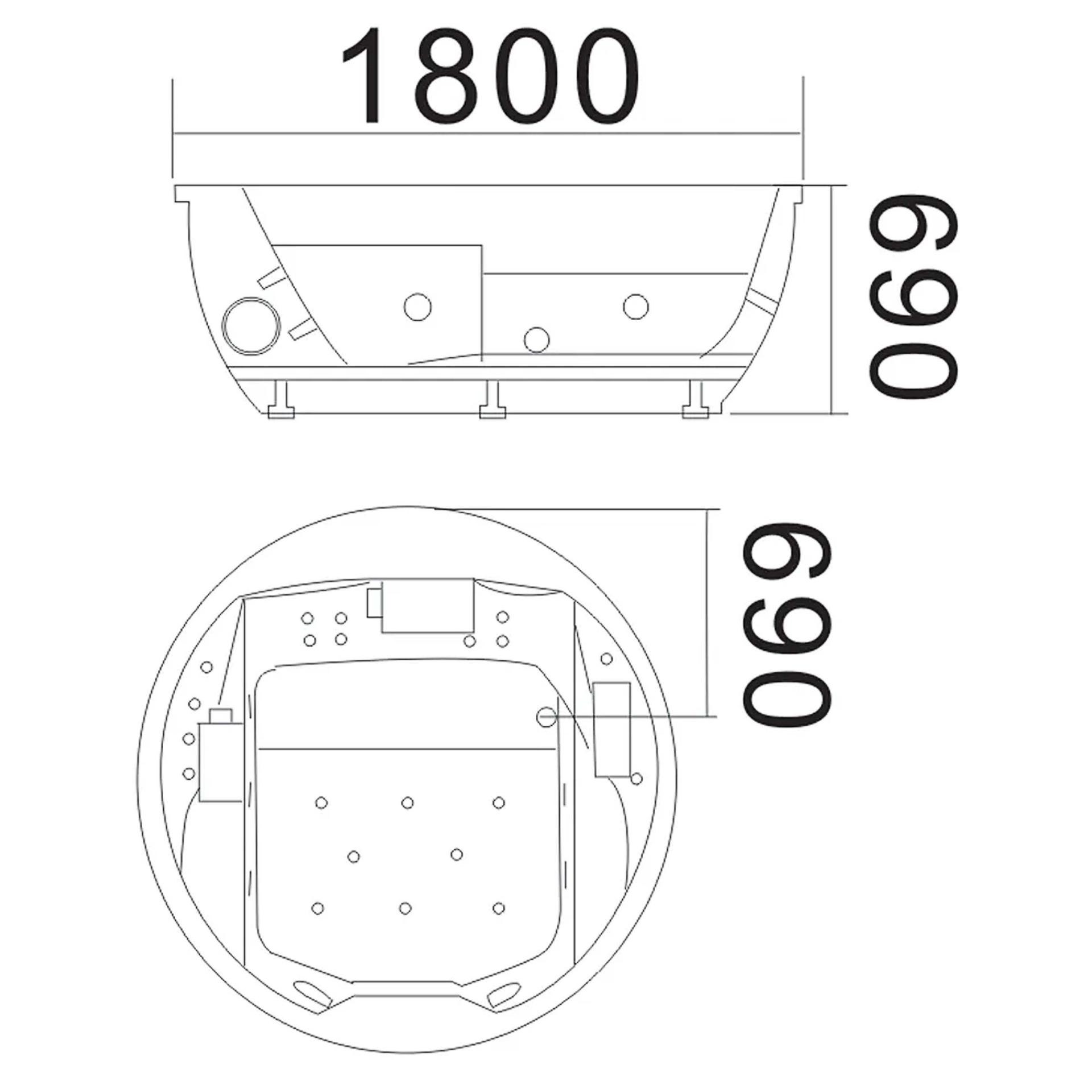Daydream Acrylic Lounger Hot Tub image 2
