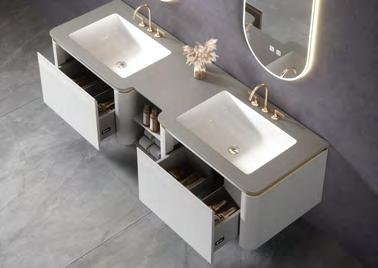 Bathroom Cabinet - MARS Series with Double Mirror image 2