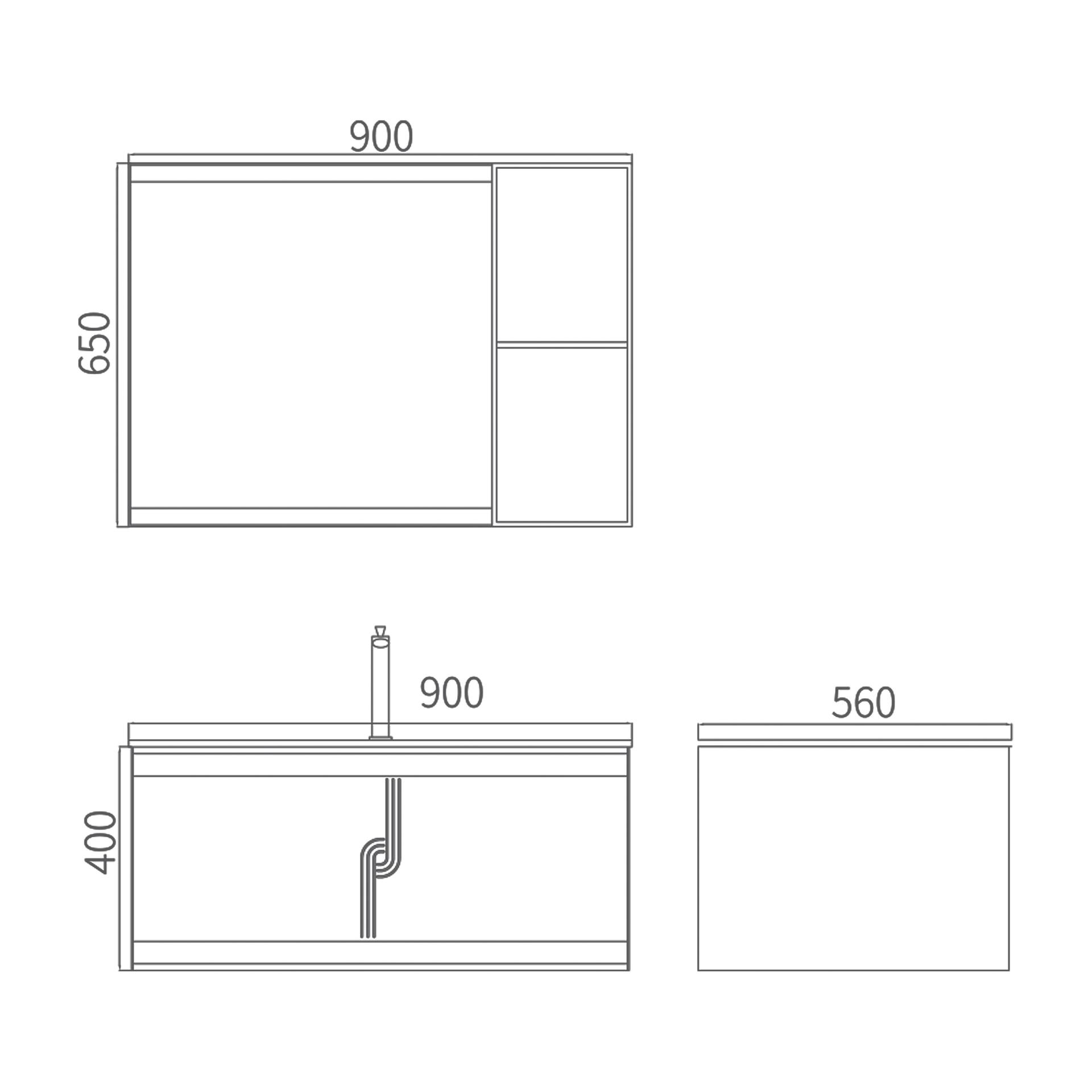 Premium Langdeng LD-3823 Bathroom Vanity Set  900*560 image 4
