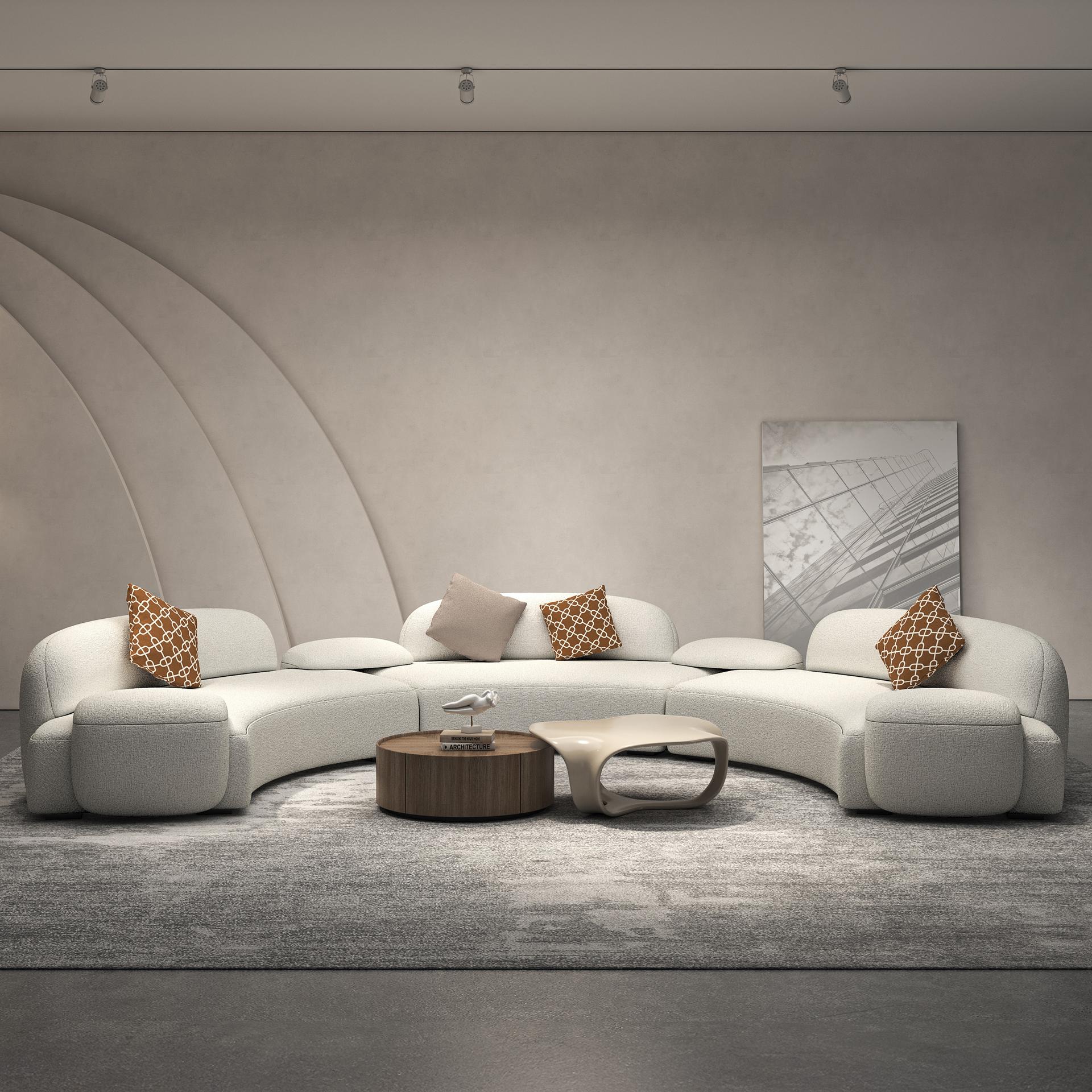 Lambskin Fabric Sofa Modular