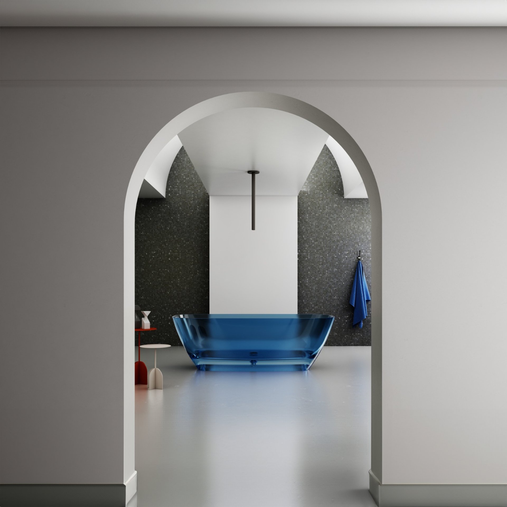 Geometry Freestanding Soaking Bathtub