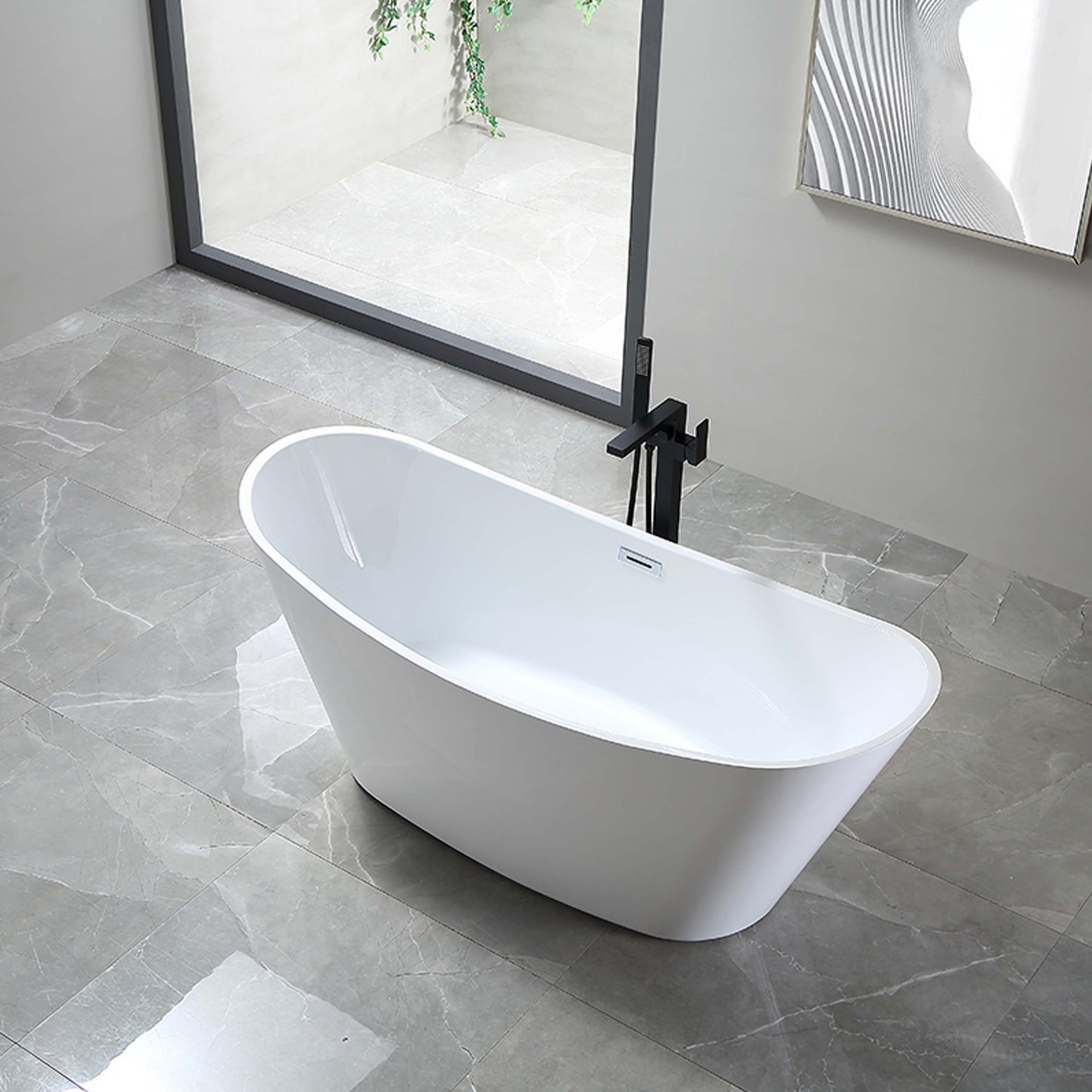 Abrazo  Freestanding Soaking Acrylic Bathtub