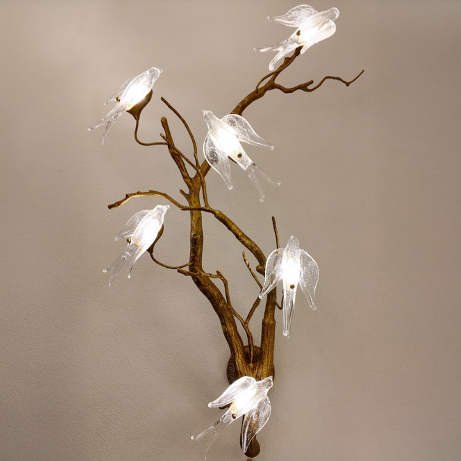 Standard Copper Glass LED Wall Light (W600xH900)